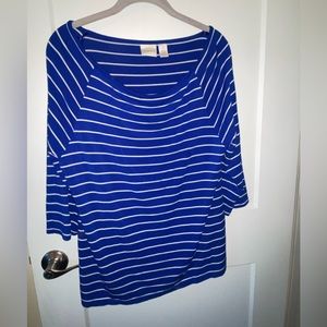Chico's Graceful Striped Boatneck Tee